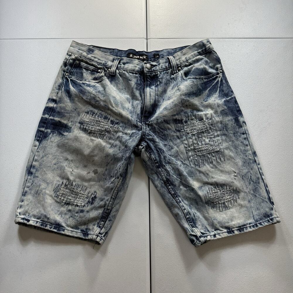 Vintage Red Ape Denim Jorts Men’s 38 Blue Jean Shorts‎ Distressed Y2K